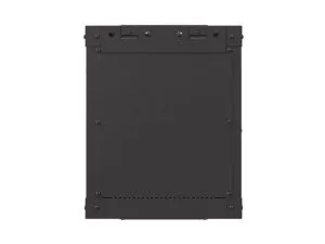 Комуникационен шкаф Lanberg rack cabinet 10" wall-mount 6U/300x300 (flat pack) with glass door black