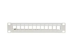 Пач панел Lanberg patch panel blank 12 port 1U 10" ftp for keystone modules grey v2