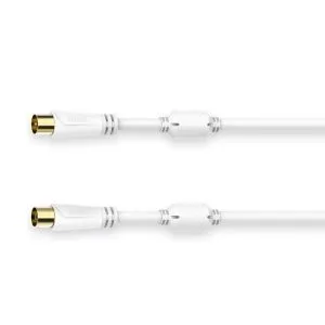Hama Antenna Cable, Coax Plug - Coax Socket, gold-plated, 1.5 m, 100 dB