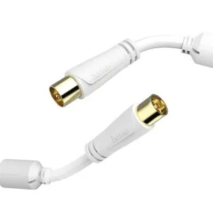 Hama Antenna Cable, Coax Plug - Coax Socket, gold-plated, 1.5 m, 100 dB