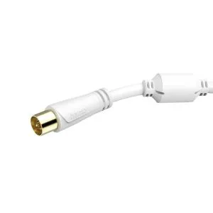 Hama Antenna Cable, Coax Plug - Coax Socket, gold-plated, 1.5 m, 100 dB