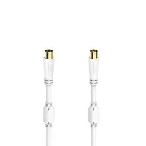 Hama Antenna Cable, Coax Plug - Coax Socket, gold-plated, 1.5 m, 100 dB