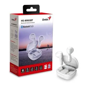 Genius безжични слушалки TWS Bluetooth 5.3 Earphones HS-M905BT White