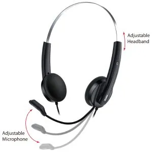 Genius слушалки с микрофон Headset HS-220U - AI, USB-C, Mic, Black