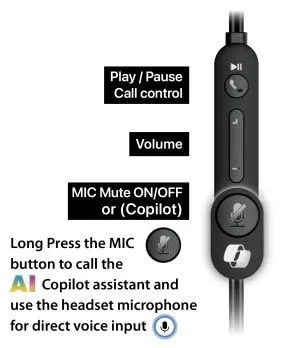 Genius слушалки с микрофон Headset HS-220U - AI, USB-C, Mic, Black