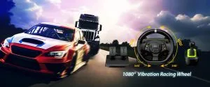 Genius Racing Wheel with pedals SpeedMaster X2 - Gear shifter, Pedals, Dual-motor vibration