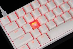 Madlions Professional Gaming Mechanical Keyboard FIRE 68 RGB - 8K, Gateron Dual-Rail Magnetic Switches [Linear], RGB - White