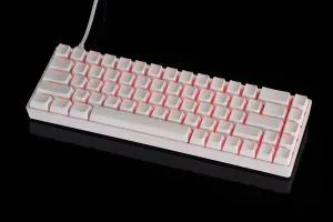 Madlions Professional Gaming Mechanical Keyboard FIRE 68 RGB - 8K, Gateron Dual-Rail Magnetic Switches [Linear], RGB - White