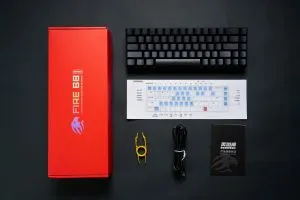 Madlions Professional Gaming Mechanical Keyboard FIRE 68 RGB - 8K, Gateron Dual-Rail Magnetic Switches [Linear], RGB - Black