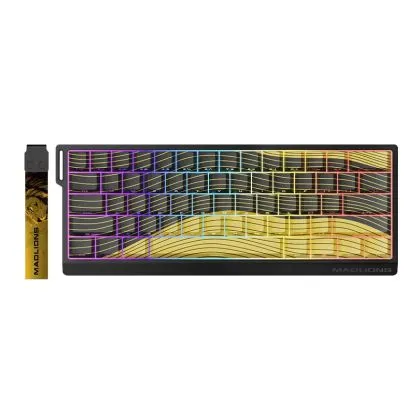 Madlions Professional Gaming Mechanical Keyboard MAD 60 HE Contour Flagship - 8K, Magnetic Amber Pro [Linear]