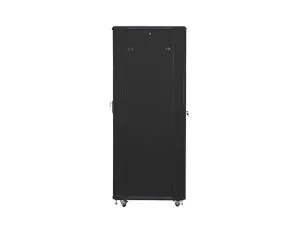 Комуникационен шкаф Lanberg rack cabinet 19" free-standing 42U / 800x800 self-assembly flat pack with mesh door, black