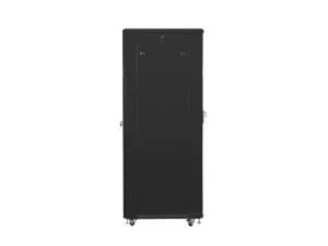 Комуникационен шкаф Lanberg rack cabinet 19" free-standing 42U / 800x800 self-assembly flat pack with mesh door, black