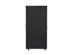 Комуникационен шкаф Lanberg rack cabinet 19" free-standing 42U/800x1200 (flat pack) with glass door lcd black v2