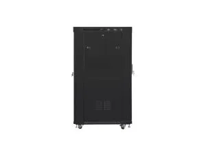 Комуникационен шкаф Lanberg rack cabinet 19" free-standing 22U/800x1000 (flat pack) with mesh door lcd black v2