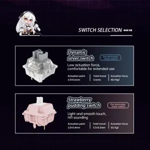 VGN безжична геймърска механична клавиатура Wireless Gaming Mechanical Keyboard - V87 Jelly Orange - Dynamic Silver Switches [Linear]