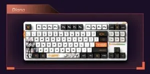VGN професионална безжична геймърска механична клавиатура Wireless Professional Gaming Mechanical Keyboard - V87 PRO Diana - Aniya Switches, BT5.0, 2.4G
