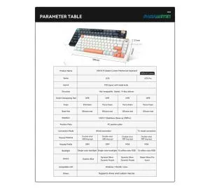VGN безжична геймърска механична клавиатура Wireless Gaming Mechanical Keyboard - N75 PRO Caribbean Blue - Azure Switches [Linear]