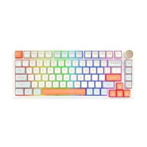 VGN професионална геймърска механична клавиатура Professional Gaming Mechanical Keyboard N75 RGB Jelly Orange - Power Silver Switches [Linear]