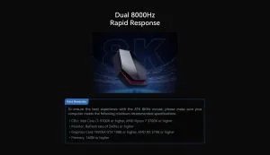 ATK Wireless Gaming Mouse Z1 PRO MAX - 8K, White