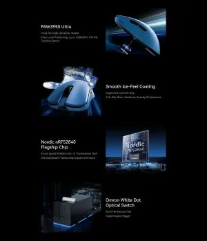 ATK Wireless Gaming Mouse F1 EXTREME LEVIATAN - 8K, Omron Optical Switches, Blue