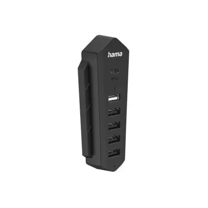 Hama 6in1 USB-Hub for Playstation 5, 6 Ports (1x USB-C, 5x USB-A), black