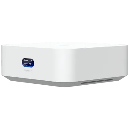 Ubiquiti UniFi Express 7 UX7-EU Mesh-scalable, super-compact 10G Cloud Gateway with integrated WiFi 7, 10 GbE RJ45 WAN port, 2.5 GbE RJ45 LAN port to extend network, up to 30+ UniFi devices and 300+ clients