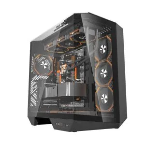 Darkflash Case ATX - DY470 Shadow Black - 4 x 120 mm Infinity Mirror Fans