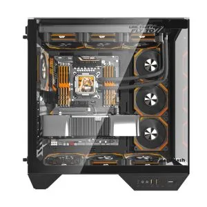 Darkflash Case ATX - DY470 Shadow Black - 4 x 120 mm Infinity Mirror Fans