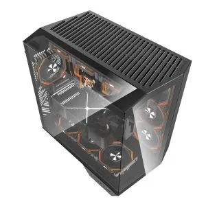 Darkflash Case ATX - DY470 Shadow Black - 4 x 120 mm Infinity Mirror Fans
