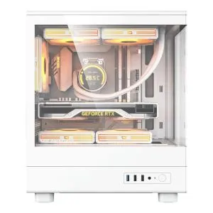 Darkflash Case mATX - DB330M White - Reversed fans included
