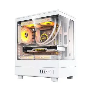 Darkflash Case mATX - DB330M White - Reversed fans included