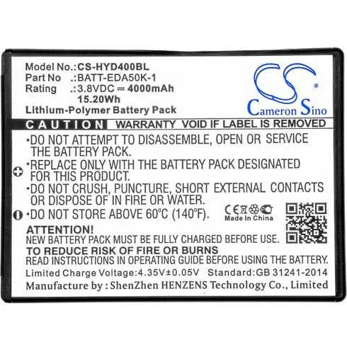 Батерия за баркод скенер Honeywell EDA50   50129589-001   LiPo  3.8V 4000mAh Cameron Sino