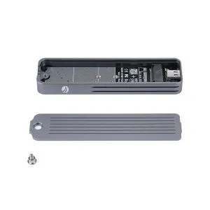 VCom външна кутия за диск Storage - Case - M.2 NVMe/SATA M/B key - USB-C/A Gen.2 10Gbps, Fingerprint Encryption - CU855SN-F