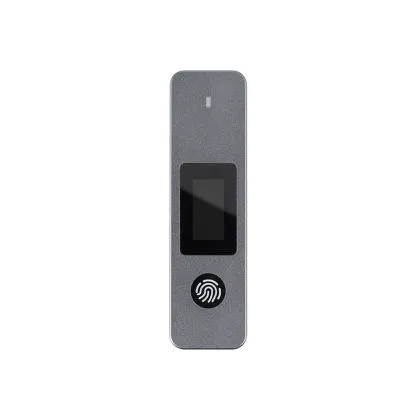 VCom външна кутия за диск Storage - Case - M.2 NVMe/SATA M/B key - USB-C/A Gen.2 10Gbps, Fingerprint Encryption - CU855SN-F