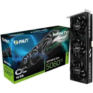 PALIT GeForce RTX 5060 Ti Infinity 3 OC 16GB GDDR7 128 bit, 1x HDMI 2.1b, 3x DP 2.1b, 3 Fan, 1x 8-pin pwr connector, 600W, 291.9 x 116.6 x 41.3 mm, NE7506TS19T1-GB2061S
