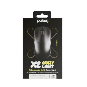 Pulsar професионална геймърска мишка Wireless Gaming Mouse X2 CrazyLight Jet Black 8K