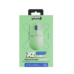Pulsar професионална геймърска мишка Wireless Gaming Mouse X2 CrazyLight Aqua Zest 8K