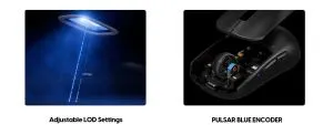 Pulsar професионална геймърска мишка Wireless Gaming Mouse X2 v3 Size2 Black - 1K (8K compatible)