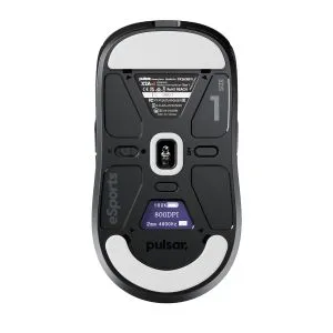 Pulsar професионална геймърска мишка Wireless Gaming Mouse X2A v3 eS Size1 Black 8K, OLED Display, Tournament Edition