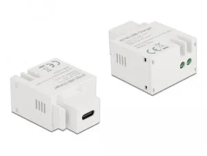 Модул Delock, USB-C порт за зареждане, За монтаж на панел Keystone