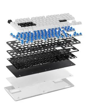 Pulsar професионална геймърска механична клавиатура Professional Gaming Mechanical Keyboard PCMK 2 HE TKL ANSI White - 8K, Gateron Magnetic Switches [Linear]