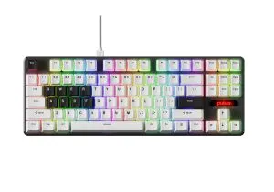 Pulsar професионална геймърска механична клавиатура Professional Gaming Mechanical Keyboard PCMK 2 HE TKL ANSI White - 8K, Gateron Magnetic Switches [Linear]