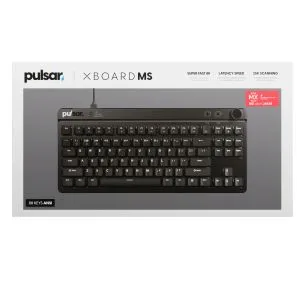 Pulsar професионална геймърска механична клавиатура Professional Gaming Mechanical Keyboard Xboard MS TKL ANSI Black - 8K, Cherry MX2A [Linear], RGB