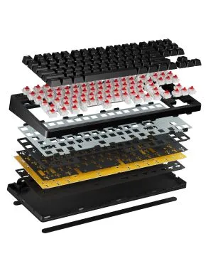 Pulsar професионална геймърска механична клавиатура Professional Gaming Mechanical Keyboard Xboard MS TKL ANSI Black - 8K, Cherry MX2A [Linear], RGB