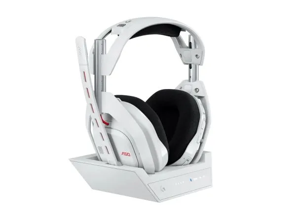 Logitech Astro A50 Lightspeed безжични слушалки със станция , Бели