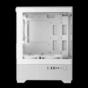 Gamdias Case mATX - AURA GC9M White - 3 x 120 mm A-RGB, Tempered Glass