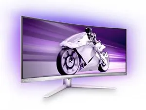 Монитор Philips Evnia 34M2C8600, 34" Curved 1800R, QD-OLED, 3440x1440@175Hz, 0.03ms GtG, 1000cd m/2, 1.000.000:1, Mega Infinity DCR, FlickerFree, Adaptive Sync, LowBlue Mode, 5Wx2+DTS, Tilt, Height Adjust, Swivel, 2xHDMI, DP, USB hub, White