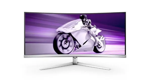 Монитор Philips Evnia 34M2C8600, 34" Curved 1800R, QD-OLED, 3440x1440@175Hz, 0.03ms GtG, 1000cd m/2, 1.000.000:1, Mega Infinity DCR, FlickerFree, Adaptive Sync, LowBlue Mode, 5Wx2+DTS, Tilt, Height Adjust, Swivel, 2xHDMI, DP, USB hub, White