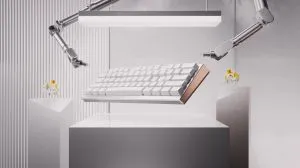 Ducky професионална геймърска механична клавиатура Professional Gaming Mechanical Keyboard One X Wireless White - Ducky AI Switches [Linear]