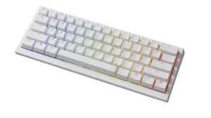 Ducky професионална геймърска механична клавиатура Professional Gaming Mechanical Keyboard One X Mini Wireless White - Ducky AI Switches [Linear]
